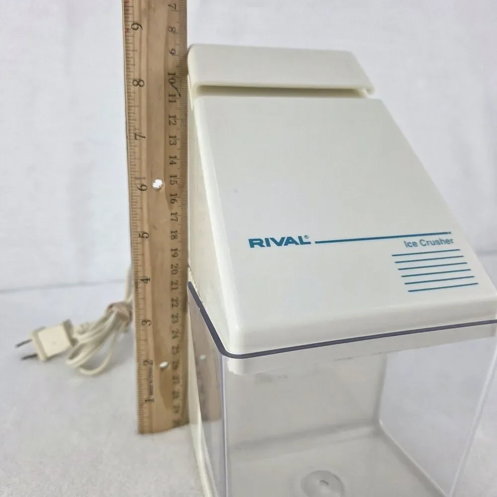 Vintage Rival Electric Ice Crusher White Model 840 Countertop Tested Working